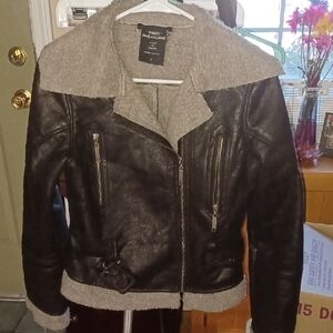 JouJou Faux Suede Moto Jacket